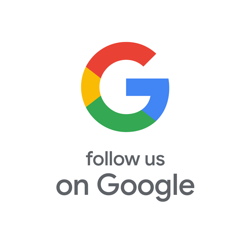 Follow Us On Google Logo. If You're A Customer, Leave A Review!